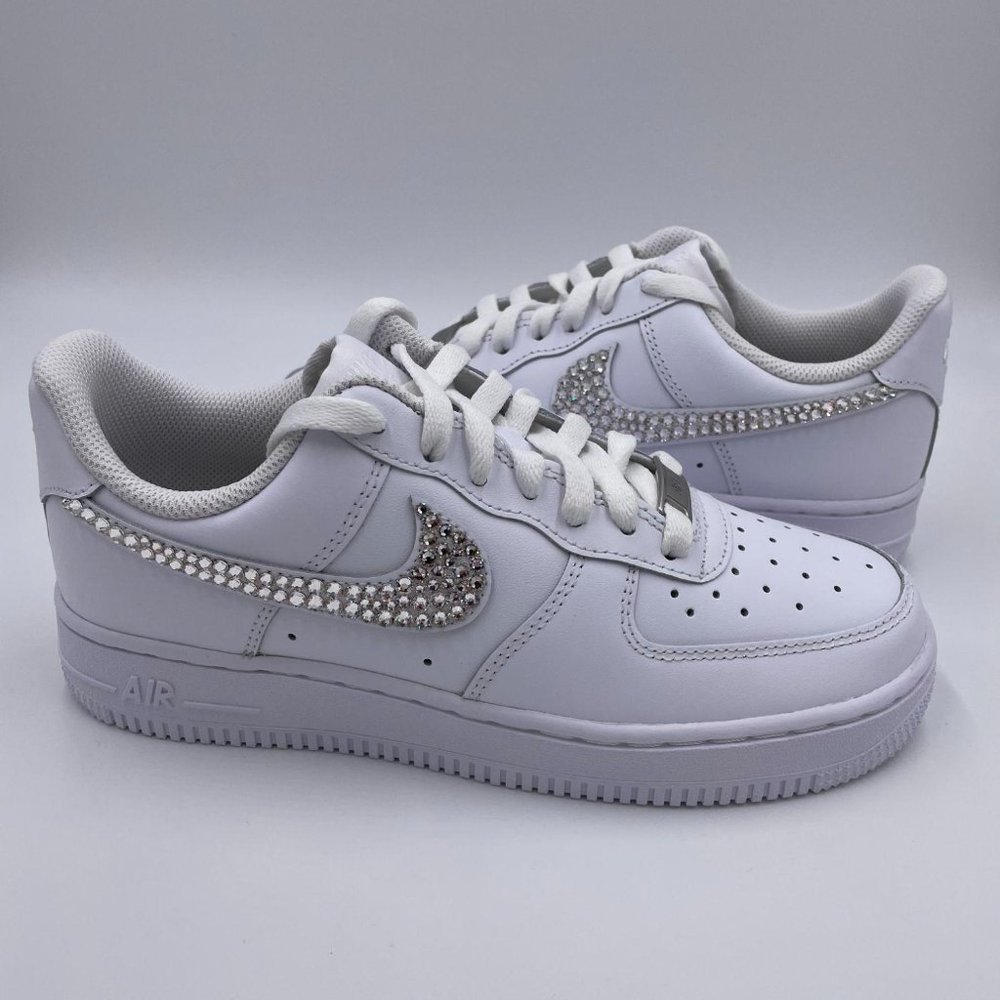 Swarovski Nike Air Force 1'07 White Womens Shoes - Picture 4 of 10